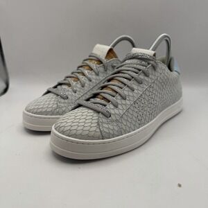 P448 Women's John Margot Sneaker Shoes Blue White Cork Size EU 36 US Size 6-6.5